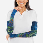 New Zealand Takahe Personalised Arm Sleeves Silver Fern Galaxy Polynesian Pattern