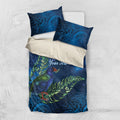 New Zealand Takahe Personalised Bedding Set Silver Fern Galaxy Polynesian Pattern