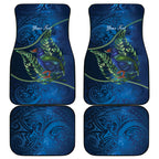 New Zealand Takahe Personalised Car Mats Silver Fern Galaxy Polynesian Pattern