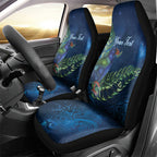 New Zealand Takahe Personalised Car Seat Cover Silver Fern Galaxy Polynesian Pattern