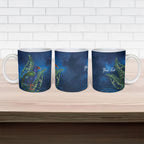 New Zealand Takahe Personalised Ceramic Mug Silver Fern Galaxy Polynesian Pattern