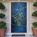 New Zealand Takahe Personalised Door Cover Silver Fern Galaxy Polynesian Pattern