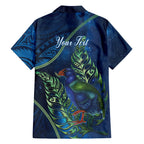 New Zealand Takahe Personalised Hawaiian Shirt Silver Fern Galaxy Polynesian Pattern