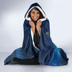 New Zealand Takahe Personalised Hooded Blanket Silver Fern Galaxy Polynesian Pattern