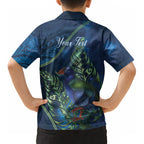 New Zealand Takahe Personalised Kid Hawaiian Shirt Silver Fern Galaxy Polynesian Pattern LT22