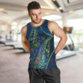 New Zealand Takahe Personalised Men Tank Top Silver Fern Galaxy Polynesian Pattern