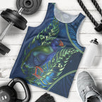 New Zealand Takahe Personalised Men Tank Top Silver Fern Galaxy Polynesian Pattern