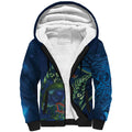 New Zealand Takahe Personalised Sherpa Hoodie Silver Fern Galaxy Polynesian Pattern