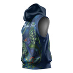 New Zealand Takahe Personalised Sleeveless Hoodie Silver Fern Galaxy Polynesian Pattern