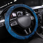 New Zealand Takahe Steering Wheel Cover Silver Fern Galaxy Polynesian Pattern