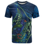 New Zealand Takahe Personalised T Shirt Silver Fern Galaxy Polynesian Pattern