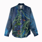 New Zealand Takahe Personalised Women Casual Shirt Silver Fern Galaxy Polynesian Pattern
