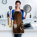 New Zealand Taiaha Apron Maori Weapon Silver Fern Maori Pattern