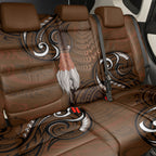 New Zealand Taiaha Back Car Seat Cover Maori Weapon Silver Fern Maori Pattern