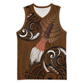 New Zealand Taiaha Basketball Jersey Maori Weapon Silver Fern Maori Pattern