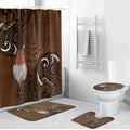 New Zealand Taiaha Bathroom Set Maori Weapon Silver Fern Maori Pattern