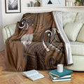 New Zealand Taiaha Blanket Maori Weapon Silver Fern Maori Pattern