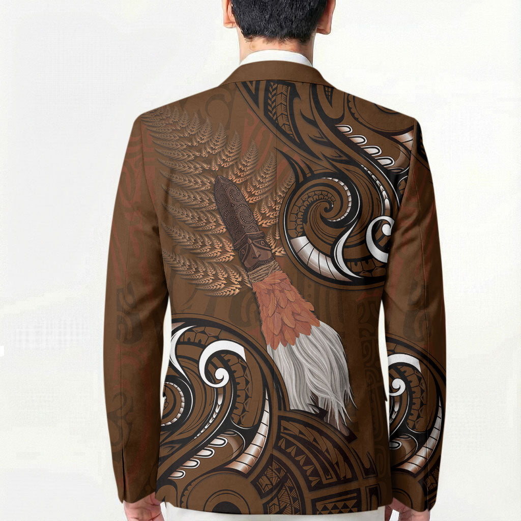 New Zealand Taiaha Blazer Maori Weapon Silver Fern Maori Pattern