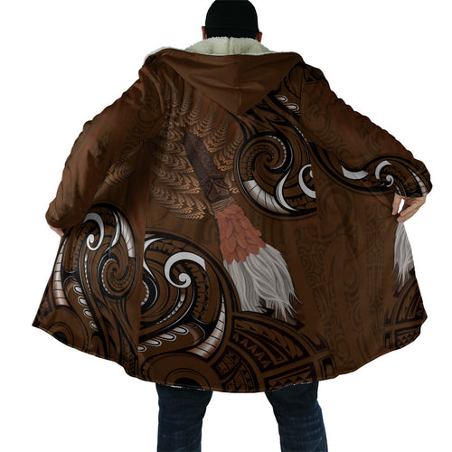 New Zealand Taiaha Cloak Maori Weapon Silver Fern Maori Pattern