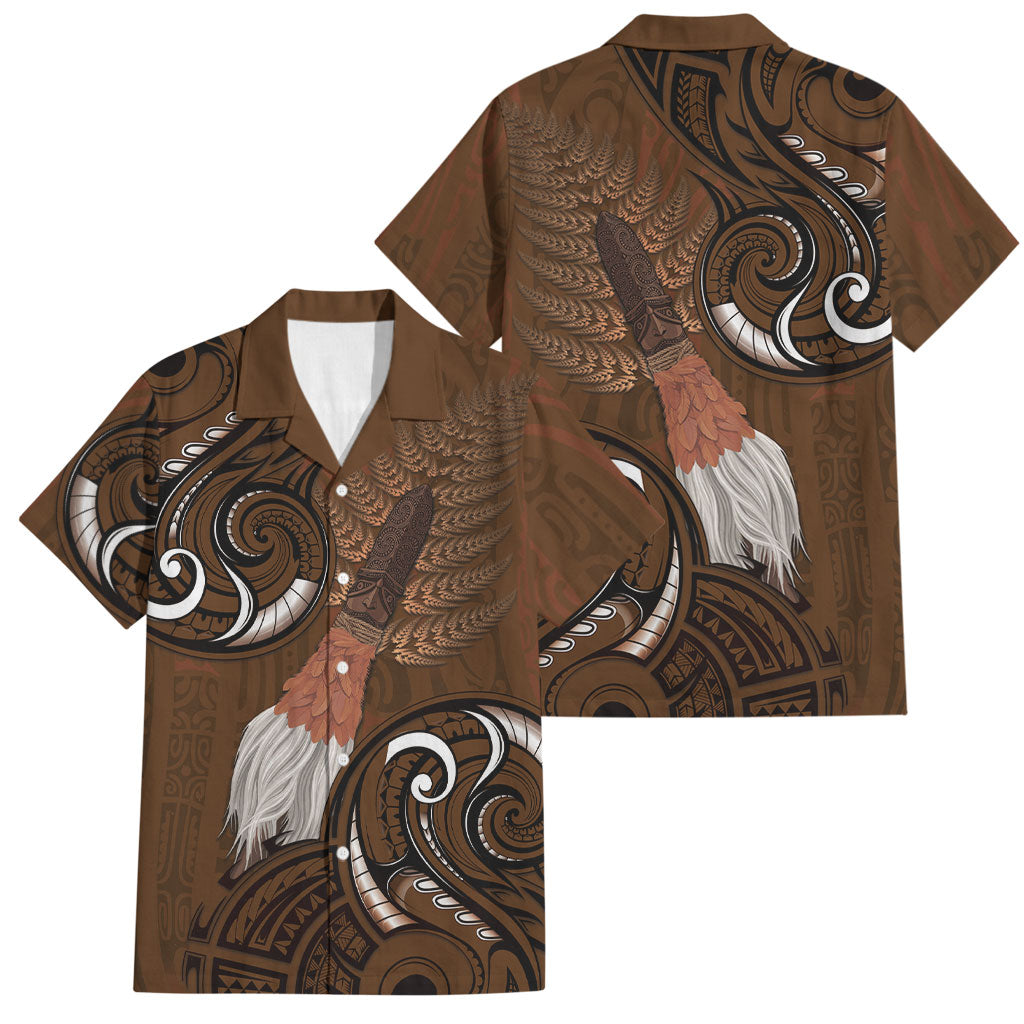 New Zealand Taiaha Family Matching Puletasi and Hawaiian Shirt Maori Weapon Silver Fern Maori Pattern