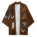 New Zealand Taiaha Kimono Maori Weapon Silver Fern Maori Pattern