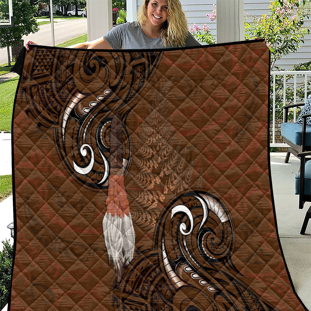 New Zealand Taiaha Quilt Maori Weapon Silver Fern Maori Pattern
