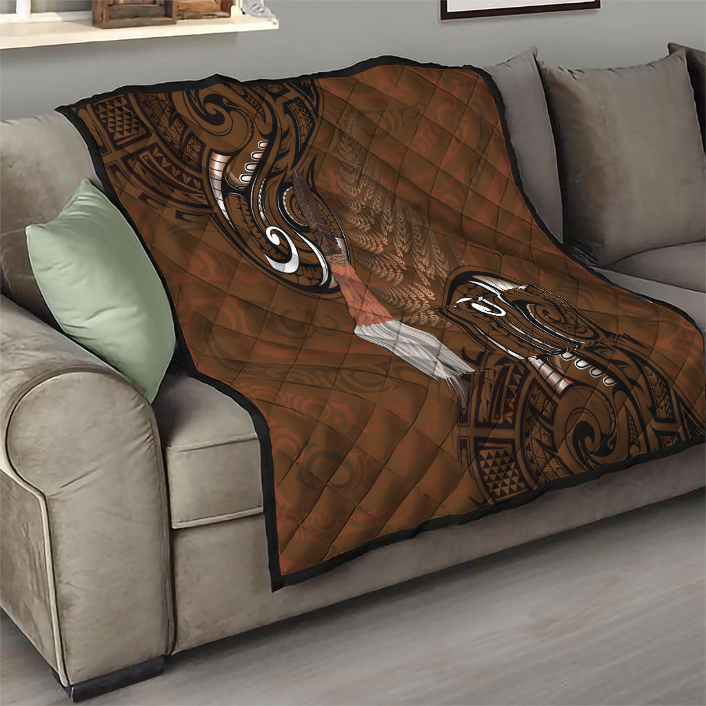 New Zealand Taiaha Quilt Maori Weapon Silver Fern Maori Pattern