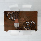 New Zealand Taiaha Tablecloth Maori Weapon Silver Fern Maori Pattern