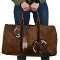 New Zealand Taiaha Travel Bag Maori Weapon Silver Fern Maori Pattern