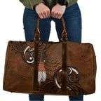 New Zealand Taiaha Travel Bag Maori Weapon Silver Fern Maori Pattern