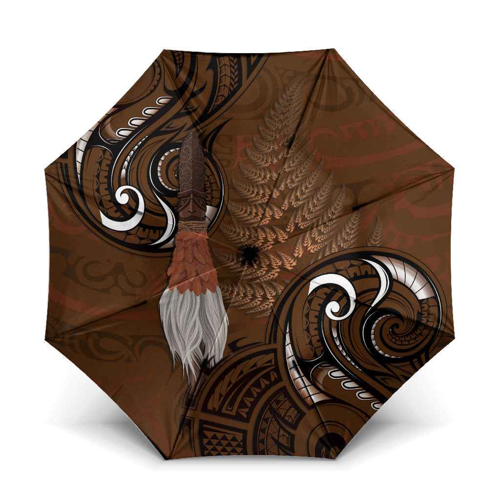 New Zealand Taiaha Umbrella Maori Weapon Silver Fern Maori Pattern