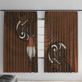 New Zealand Taiaha Window Curtain Maori Weapon Silver Fern Maori Pattern