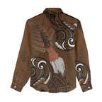 New Zealand Taiaha Women Casual Shirt Maori Weapon Silver Fern Maori Pattern