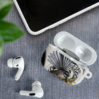 New Zealand Fantail Bird AirPods Case Maori Piwakawaka Kowhai Maori Pattern