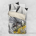 New Zealand Fantail Bird Bedding Set Maori Piwakawaka Kowhai Maori Pattern