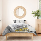 New Zealand Fantail Bird Bedding Set Maori Piwakawaka Kowhai Maori Pattern