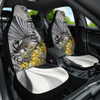 New Zealand Fantail Bird Car Seat Cover Maori Piwakawaka Kowhai Maori Pattern