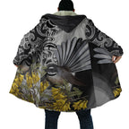 New Zealand Fantail Bird Cloak Maori Piwakawaka Kowhai Maori Pattern