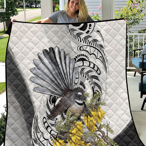 New Zealand Fantail Bird Quilt Maori Piwakawaka Kowhai Maori Pattern