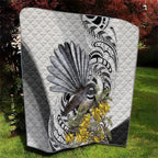 New Zealand Fantail Bird Quilt Maori Piwakawaka Kowhai Maori Pattern