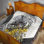 New Zealand Fantail Bird Quilt Maori Piwakawaka Kowhai Maori Pattern