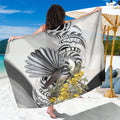 New Zealand Fantail Bird Sarong Maori Piwakawaka Kowhai Maori Pattern