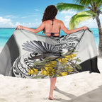 New Zealand Fantail Bird Sarong Maori Piwakawaka Kowhai Maori Pattern