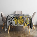 New Zealand Fantail Bird Tablecloth Maori Piwakawaka Kowhai Maori Pattern