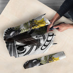New Zealand Fantail Bird Umbrella Maori Piwakawaka Kowhai Maori Pattern