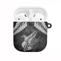 New Zealand Weka Personalised AirPods Case Aotearoa Hen Silver Fern Maori Pattern