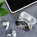 New Zealand Weka Personalised AirPods Case Aotearoa Hen Silver Fern Maori Pattern