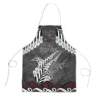 New Zealand Weka Personalised Apron Aotearoa Hen Silver Fern Maori Pattern