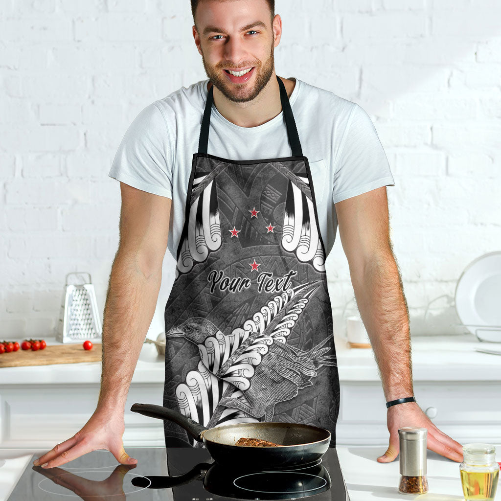 New Zealand Weka Personalised Apron Aotearoa Hen Silver Fern Maori Pattern