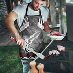 New Zealand Weka Personalised Apron Aotearoa Hen Silver Fern Maori Pattern